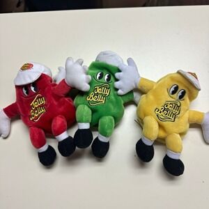 Jelly Belly Bean Bag Plush Lot of 3 Very Cherry Green Apple Lemon Twist 1999